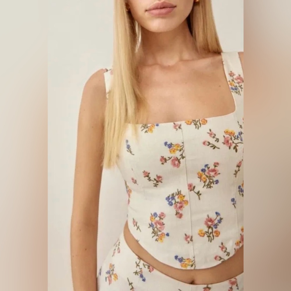 Reformation Rover Linen Top Size 2 Gala
